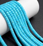 1 String 4x2mm Natural Turquoise Firoza Gemstone Beads