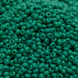 50gm 8/0 Preciosa Opaque Emerald Teal Seed Beads