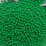 50gm 8/0 Preciosa Opaque Leaf Green Seed Beads