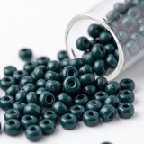 50gm 4/0 Preciosa Opaque Dark Teal Blue Seed Beads