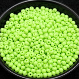 50gm 6/0 Preciosa Opaque Pastel Neon Green Seed Beads