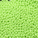 50gm 8/0 Preciosa Opaque Pastel Neon Green Seed Beads