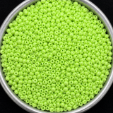 50gm 8/0 Preciosa Opaque Pastel Neon Green Seed Beads