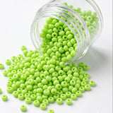 50gm 6/0 Preciosa Opaque Pastel Neon Green Seed Beads