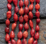 1 String 18X12mm Red Synthetic Howlite Beads