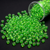 50gm 4/0 Preciosa Lime Green Seed Beads