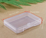 10 Pcs, Rectangle Acrylic Beads Storage Box 2.75x2x0.5 inch