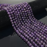 5mm Round Amethyst Stone Beads Purple_SP-2115
