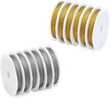 10 Spools, 0.45mm Metal Beading Gear Wire For Jewellery Making