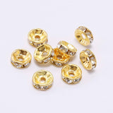 200 Pcs Rhinestone Spacer Beads 7mm