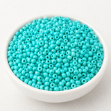 50gm 6/0 Preciosa Opaque Greenish Turquoise Seed Beads