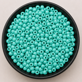 50gm 8/0 Preciosa Opaque Greenish Turquoise Seed Beads