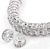 200 Pcs Rhinestone Spacer Beads 10mm