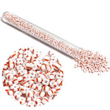 Preciosa seed Beads Opaque White & Red Size 8/0