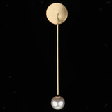 10 Pcs, 3 inch and 15mm Brass Flat Round Tray Pearl Lapel Pin