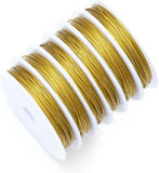 10 Spools, 0.45mm Metal Beading Gear Wire For Jewellery Making