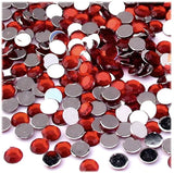 6mm Flat Half Round Acrylic Stones Assorted For Jewellery Making & Decorating, 10 Colours