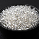 50gm 6/0 Preciosa Trans Silver Lined Seed Beads