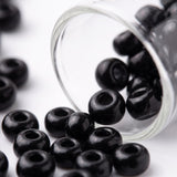 50gm 4/0 Preciosa Opaque Black Seed Beads