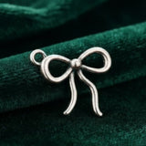 10 Pcs 15x14mm Ribbon Bow Charms