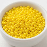 50gm 6/0 Preciosa Opaque Lemon Yellow Seed Beads
