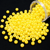 50gm 4/0 Preciosa Opaque Lemon Yellow Seed Beads