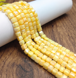 1 String 4mm Premium Faceted Cube Crystal Beads