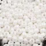 50gm 4/0 Preciosa Glossy White Seed Beads