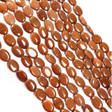 8x5mm Oval Gold Sand Stone Beads Brown_SP-2107