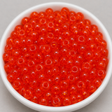50gm 8/0 Preciosa Coral Orange Seed Beads