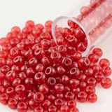 50gm 4/0 Preciosa Coral Orange Seed Beads
