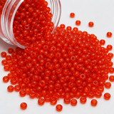 50gm 8/0 Preciosa Coral Orange Seed Beads