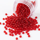 50gm 6/0 Preciosa Trans Cherry Red Seed Beads