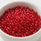 50gm 6/0 Preciosa Deep Ruby Red Seed Beads
