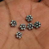 92.5 Sterling Silver Flower Spacer Bead 6x4mm_bnf0169