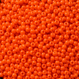 50gm 8/0 Preciosa Opaque Neon Orange Seed Beads