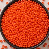50gm 8/0 Preciosa Opaque Neon Orange Seed Beads
