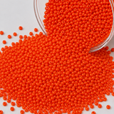 50gm 8/0 Preciosa Opaque Neon Orange Seed Beads