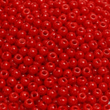 50gm 8/0 Preciosa Opaque Lava Red Seed Beads