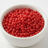 50gm 6/0 Preciosa Opaque Lava Red Seed Beads