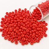 50gm 4/0 Preciosa Opaque Classic Red Seed Beads