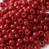 50gm  6/0 Preciosa Opaque Deep Red Seed Beads