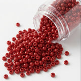 50gm  6/0 Preciosa Opaque Deep Red Seed Beads