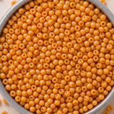 50gm 8/0 Preciosa Opaque Pumpkin Orange Seed Beads