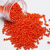 50gm 8/0 Preciosa Opaque Deep Orange Seed Beads