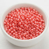 50gm 6/0 Preciosa Opaque Scarlet Red Seed Beads