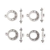 10 Pcs Tibetan Style Alloy Toggle Clasps