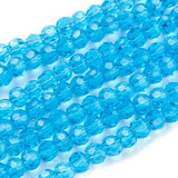 6mm Faceted Crystal Football Beads