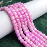 1 String 4mm Premium Faceted Cube Crystal Beads