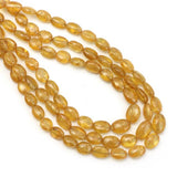 9x10-12x9mm Oval Jade Stone Beads Yellow_SP-2097